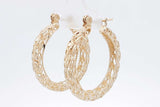 14k Yellow Gold Filigree Hoop Earrings 7.7 Grams Eb0426pcrsa