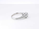 0.85 Cttw Diamond & 14k White Gold Halo Engagement Ring 3.9g Size 6 Fw0326prxdu