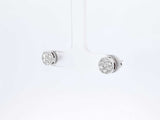 0.56 Cttw Diamond & 14k White Gold Cluster Stud Earrings 3.1 Grams Fw0826lwxdu