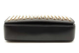 Christian Louboutin Black Leather Spiked Zoompouch Crossbody Eb1125wordu