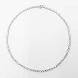 3.09 Cttw Lab-grown Diamond Sterling Tennis Necklace 6.2 Gram 17 In Fw0725irxdu