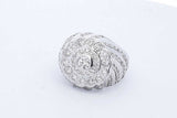 1.3cttw Diamond Ring In 18k White Gold 25.4 Grams Size 9.75 Eb0926oxxzde