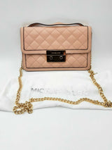 Michael Kors Quilted Pink Leather Sloan Messenger Crossbody Bag Eb0624wxsa