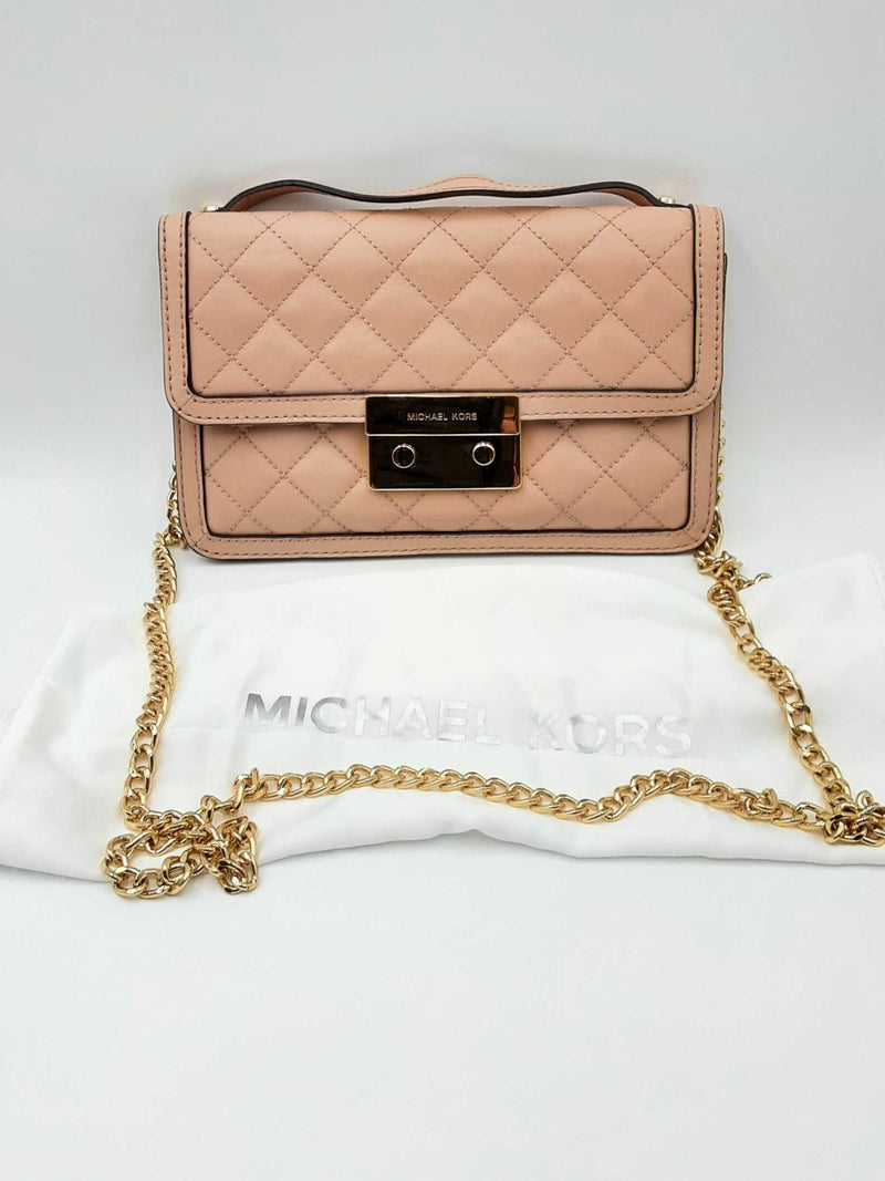 Michael Kors Quilted Pink Leather Sloan Messenger Crossbody Bag Eb0624wxsa