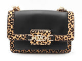Michael Kors Heather Leather & Leopard Print Crossbody Bag Sd0926wzdu