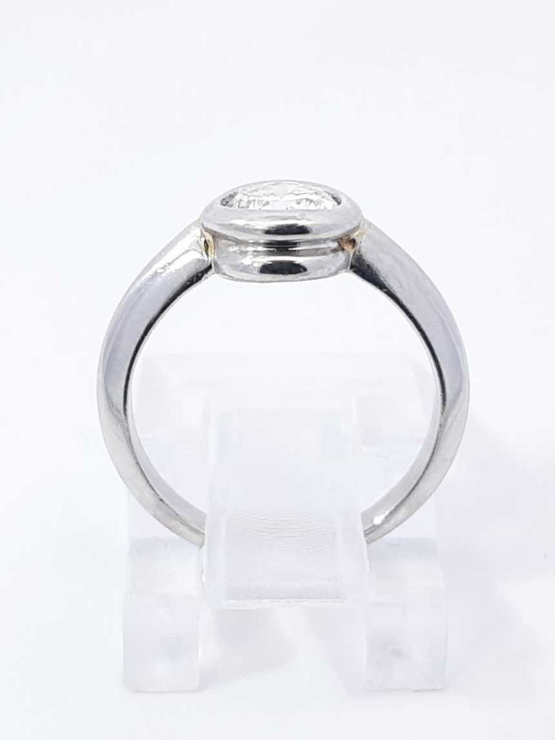 0.50 Cttw Bezel-set Diamond & 95% Platinum Ring 3.5 Grams Size 2.75 Fw1224sxzdu