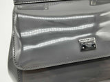 Dolce & Gabbana Sicily Mini Grey Patent Leather Crossbody Bag Do0724rxzde