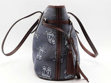 Dooney & Bourke Signature Logo Jacquard Tote Blue Aa0926pzsa