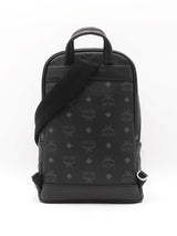 Mcm Klassic Small Sling Bag In Black Visetos Coated Canvas Fw0925wwxdu