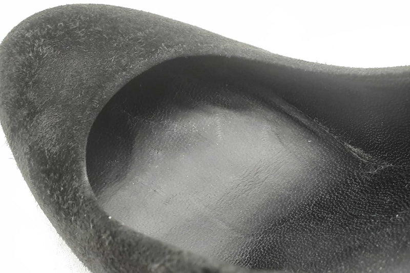 Chanel Black Suede Pumps Size 36.5 C Eb0425lxzsa
