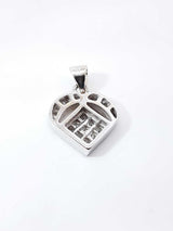 1.11 Cttw Diamond & 14k White Gold Heart Pendant 4.1 Grams Fw0826irxdu