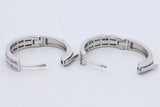 1.12ctw Lab Grown Diamond Hoop Earrings In Sterling Silver 5.6 Grams Eb0325lowdu