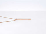 14 Karat Rose Gold Vertical Bar Drop Pendant Necklace 2.4g 18.5 Inch Fw0926lpxdu