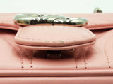 Gucci Marmont Medium Shoulder Bag In Pink Matelassé Chevron Leather Fw0925przdu