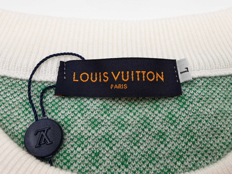 Louis Vuitton Green White Damier Sweatshirt Size L Do0425pxzde