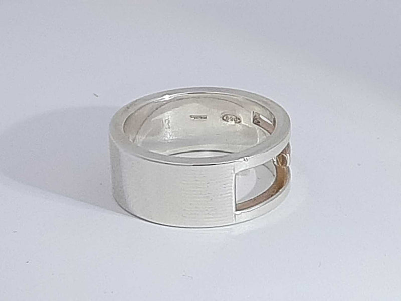 Gucci Double G Silver Ring 7.2 Grams Size 10 Aa0725ezsa