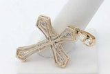 2.36cttw Diamond Cross Pendant In 10k Yellow Gold 7.2 Grams Eb1026ecrsa