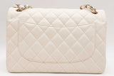 Chanel White Caviar Quilted Leather Double Flap Shoulder Bag Eb0126prxzsa