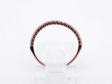 Diamond & 10k Rose Gold Half Eternity Ring 0.9 Grams Size 4.25 Fw0326lxzdu