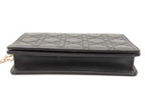 Christian Dior Black Cannage Leather Lady Dior Pouch Crossbody Eb1225pxzdu