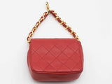 Chanel Lambskin Classic Micro Flap Red Bag Aa0926iorsa