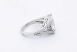 3.54ctw Lab Grown Diamond Ring In Platinum 11.3 Grams Size 6.5 Eb0325lwrxsa