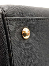 Michael Kors Jet Set Travel Dome Satchel In Black Saffiano Leather Fw0525wxdu