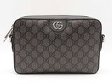 Gucci Ophidia Crossbody In Graphite & Ebony Gg Supreme Coated Canvas Fw0126rxzdu