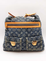 Louis Vuitton Monogram Denim Baggy Shoulder Bag Eb0526cxzde
