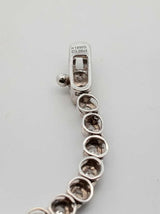 3.01 Cttw Diamond & 18k White Gold Tennis Necklace 9.3 Grams 16 Inch Fw0325pwrdu