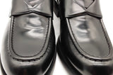 Prada Black Leather Loafers Size 41.5 Eb0626loxde