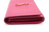 Yves Saint Laurent Pink Leather Cassandre Clutch With Chain Eb0526cpide