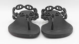 Hermes Island Black Sandal Size 9 Sd1026ozxdu