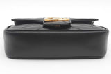 Gucci Chevron Quilted Black Leather Marmont Mini Shoulder Bag Eb0626wrxsa