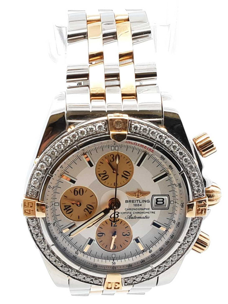 Breitling Chronomat Evolution Diamond & Steel 44mm Automatic Watch Fw1124pixzdu