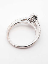 0.41 Cttw Diamond & 14k White Gold Halo Ring 2.7 Grams Size 4 Fw0625oxzdu