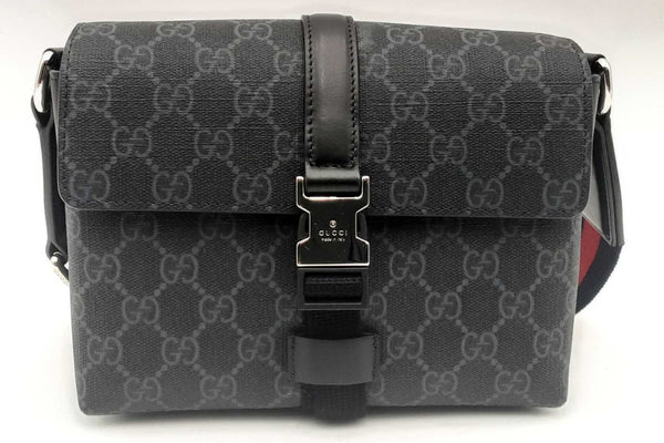Gucci Mini Gg Black Supreme Monogram Canvas Shoulder Bag Eb0425pxzsa