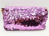 Fendi Baguette Purple Sequined Shoulder Bag Do1225lrxzde