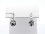 14k White Gold Diamond Cluster Earrings 3.4g .98cttw Lh0924oxzde