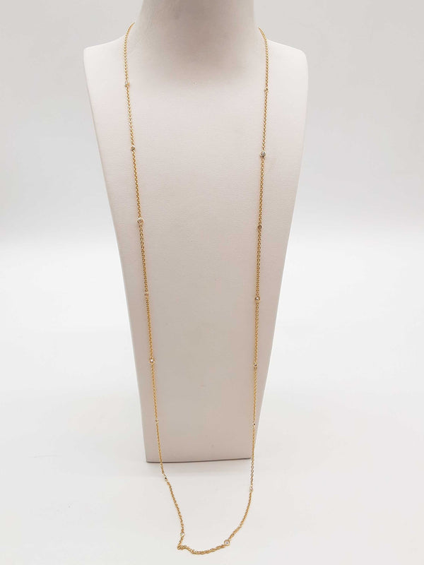 0.08 Cttw Diamonds 18k Yellow Gold 10.6g Necklace 34 In Do0525rxzde