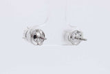 2.0cttw Lab Grown Diamond Stud Screwback Earrings 14k White Gold 1.1g Eb326wcrsa