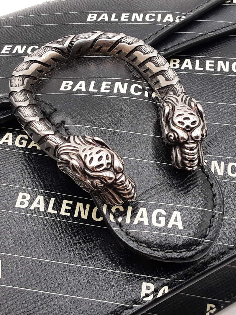 Gucci X Balenciaga The Hacker Project Dionysus Bag In Black Calfskin Fw1125crzdu