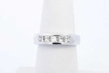 0.6cttw Princess Cut Diamond 14k White Gold Ring 5.2 Grams Size 6.25 Eb0526plrde