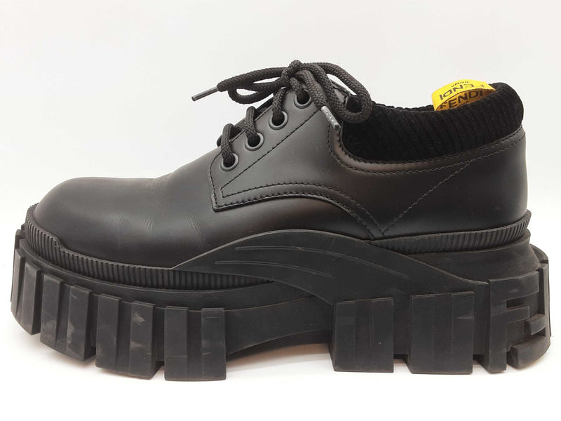 Fendi Black Leather Platform Boots Size 10 Mens Do0425wxzde