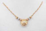 18k Yellow Gold Sun Pendant Necklace 4.4 Grams 15.5 Inch Eb0826worsa