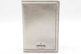 Kate Spade Silver Metallic Leather Passport Holder Wallet Eb1025lrdu