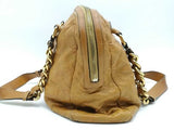 Marc Jacobs Tan Quilted Leather Shoulder Bag Front Padlock Aa1026pzsa