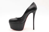 Christian Louboutin Dolly Alta Leather Platform Pumps Size 37.5 Eb1024lrxsa