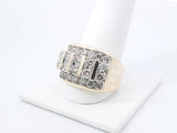 2.96 Cttw Diamond & 10k Yellow Gold Cigar Band 9.1 Grams Size 10 Fw0926lxzxdu