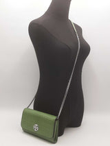 Tory Burch Flap Wallet On Chain Green Aa0726crsa